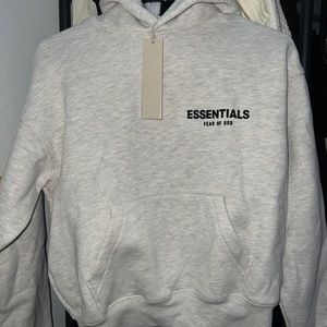 Fear of God Essentials Hoodie ss22 ‘Light Oatmeal' new